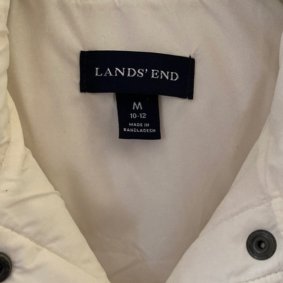 Lands' End Women's Quilted Down Vest/Lightweight/White/Size M/NEW/NEVER WORN! - Picture 4 of 4